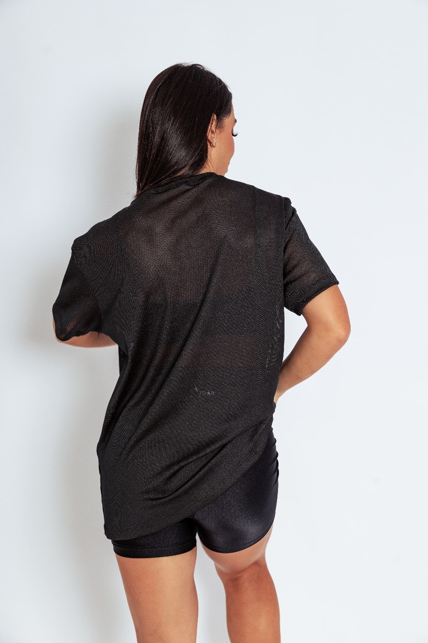 CAMISETAO TELA OVER PRETO - Imagem 4