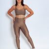 LEGGING FUSÔ CASTANHO BRILHO ACETINADO CASTANHO